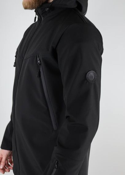 Костюм тактический ULTIMATUM Scout soft shells Черный, Мужская утепленная армейская полевая форма софтшелл | Зображення 6