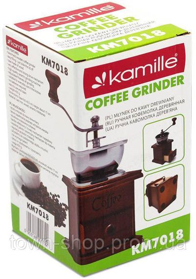 Кофемолка Kamille Nandina механическая KM-7018 | Зображення 5