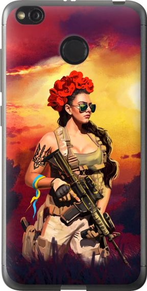 Чехол на Xiaomi Redmi 4X Украинка с оружием "5316u-778-17620"