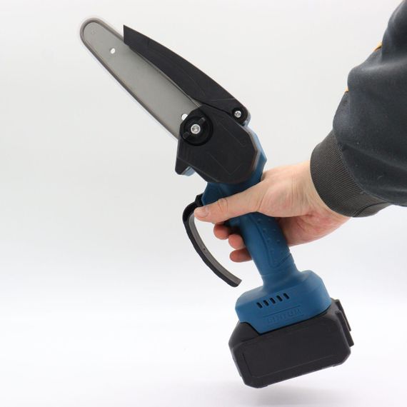 Акумуляторна ланцюгова пила в кейсі + 2 акумулятори 48В / Ручна міні пила для саду / Бездротова електропила | Зображення 2