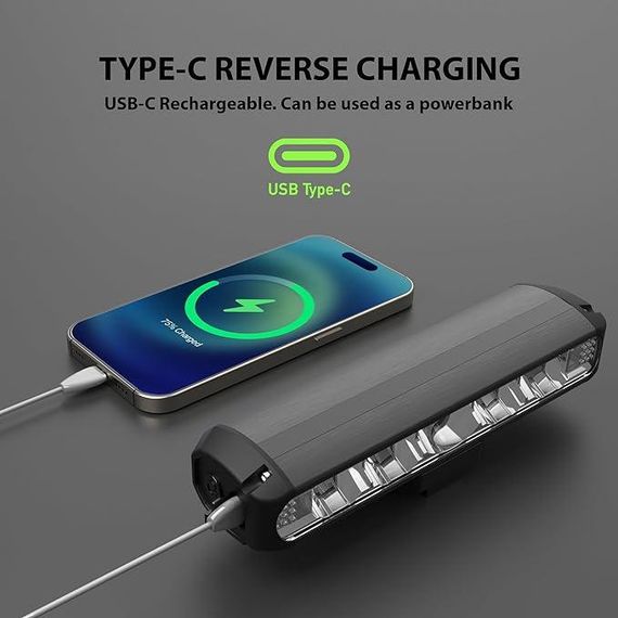 Передня велосипедна фара Bicycle Headlight M269 яскраве перезаряджуване освітлення потужністю 2600 лм | Зображення 2