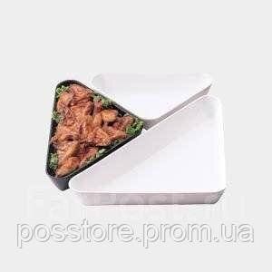 Треугольное блюдо для выкладки в витрине 25,4х30,5х6,4 см Cambro, Белый, 1,9 л | Зображення 1