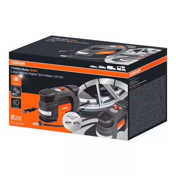 Компресор автомобільний двопоршневий OSRAM OTI830 12В 180W, LED дисплей, автостоп | Зображення 4