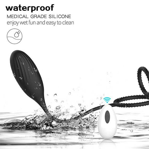 Вибратор Kinky 3 в 1: эрекционное кольцо с массажером простаты, вибратор для пар, виброяйцо | Зображення 7