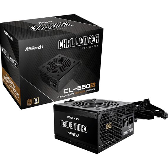 БЖ 550W ASRock Challenger CL-550B 120mm, 80+ Bronze, Retail | Зображення 3