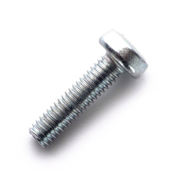 Гвинт метричний із циліндричною закругленою головкою М8*40 DIN 7985 кл. пр. 4,8 цинк білий (пач 25 шт.) APRO 5M58040-21