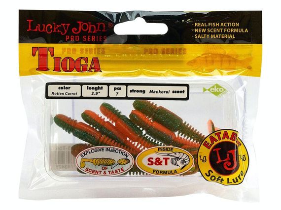 Виброхвост Lucky John Лаки Джон Tioga 2.9" T56 7шт | Зображення 1