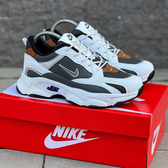 Кросівки Nike матеріал текстиль/замш/шкіра колір білий,олива | Зображення 8