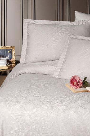 Постільна білизна First Choice Jacquard Satin 200 х 220 см Etnic Beige | Зображення 1
