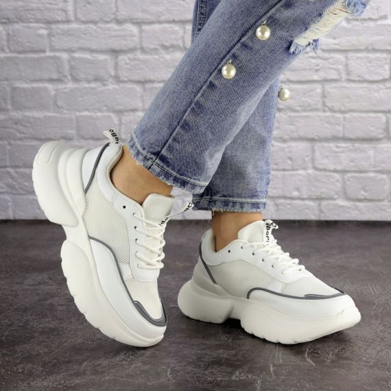 Женские кроссовки Fashion Choe 1583 37 размер 24 см Белый | Зображення 3