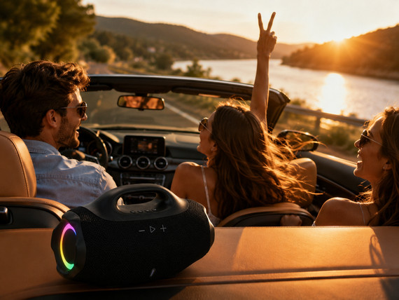 Колонка B62LED Boomsbox 4 Mini / Портативна акустика з Bluetooth | Зображення 1