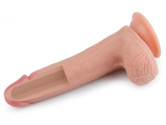 Фалоімітатор - Dual-Layered Silicone Cock 8" Flesh #2 | Зображення 1