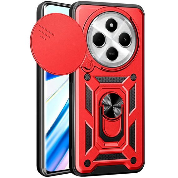 Чохол Ummi Camshield Serge Ring для Xiaomi Redmi 14C / A4 / Poco C75 / M7 5G Червоний