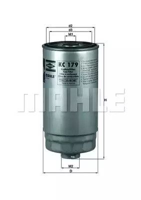 Фільтр паливний MAHLE/KNECHT Fiat, KIA, MAHLE/KNECHT (KC179) | Зображення 3