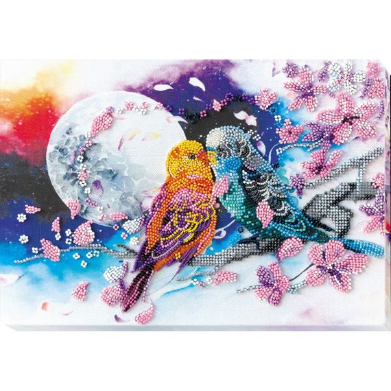 Набор для вышивания бисером "Неразлучные" AB-639 на натуральном холсте | Зображення 1