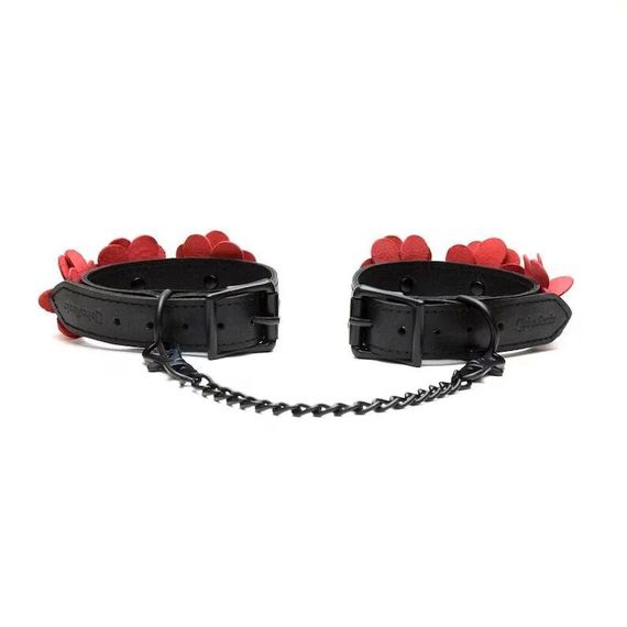 Поножі Liebe Seele Flower Rhythm - Black and Red Leather Flowers Hand Cuffs Sex Aura | Зображення 2