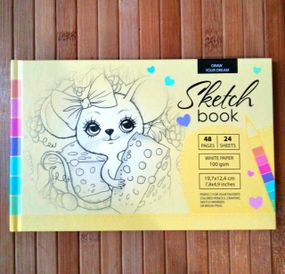 Sketchbook | альбом для скетч маркеров | скетчбук для рисования | блокнот для скетчинга  24 листа 8168-2102 |