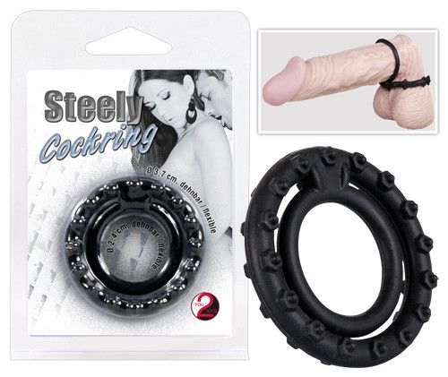 Ерекційне кільце - Steely Cockring Black sexstyle