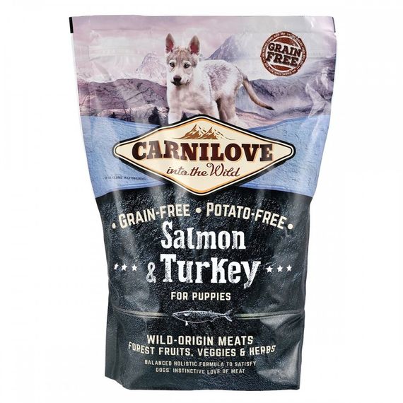 Корм сухий Carnilove Puppy Salmon and Turkey для цуценят усіх порід з лососем та індичкою 1,5 кг | Зображення 2