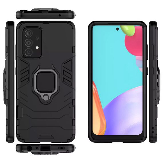 Ударопрочный чехол Transformer Ring for Magnet для Samsung Galaxy A52 4G / A52 5G Black | Зображення 2