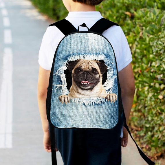 Рюкзак дитячий з собакою 34х27 см, ранець міський для хлопчика, дівчинки (00478)