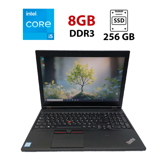 Ноутбук Lenovo ThinkPad L560 / 15.6" (1366x768) TN / Intel Core i5-6300U (2 (4) ядра по 2.4 - 3.0 GHz) / 8 GB DDR3 / 256 GB SSD / Intel HD Graphics 520 / WebCam б/у
