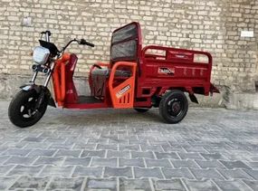 Электротрицикл Crosser CARGO 13 1000W 60V 45Ah, грузовой электроскутер самосвал до 400 кг Красный