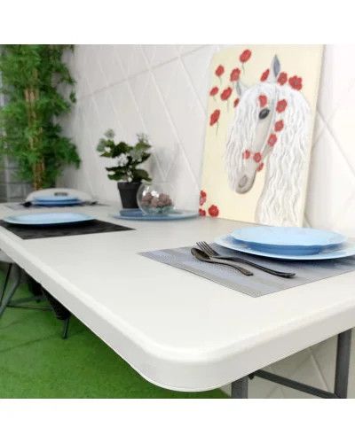 Стол кейтеринговый складной 180×75×70 см белый 5305 | Зображення 3