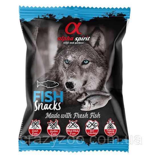 Лакомство для собак Alpha Spirit Dog Snacks Fish кубики с рыбой 50 г as4007350
