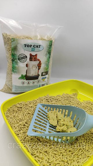 Наполнитель для кошачьего туалета Top Cat Tofu соевый тофу с ароматом мяты 6 л TCT 80514 | Зображення 1