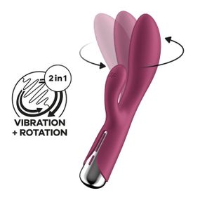 Вібратор-кролик з ротацією Satisfyer Spinning Rabbit 1 Red, 3 мотори Sex Aura