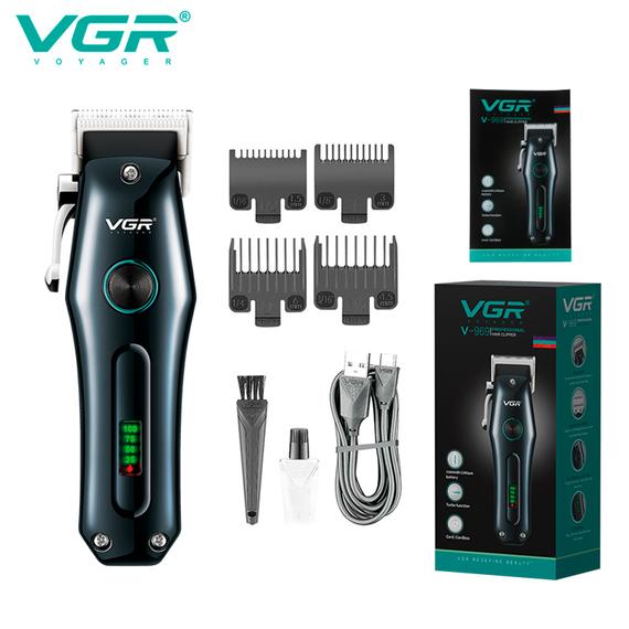 Акумуляторна машинка для стрижки VGR V-969, 4 насадки, індикатор заряду батареї | Зображення 1