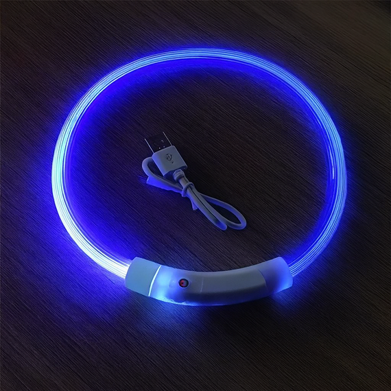 УЦЕНКА! Светодиодный влагостойкий ошейник для собак USB USB Размер S-35 cm M-50 cm L-70 cm (Нет упаковки 3389) | Зображення 4