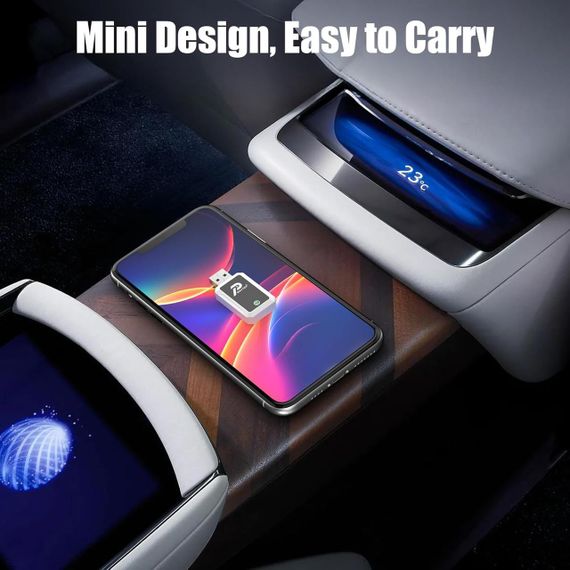 CarPlay 2в1 бездротовий автомобільний адаптер Android Auto з Wi-Fi Bluetooth, для авто 2018–2024 для штатного карплей | Зображення 1