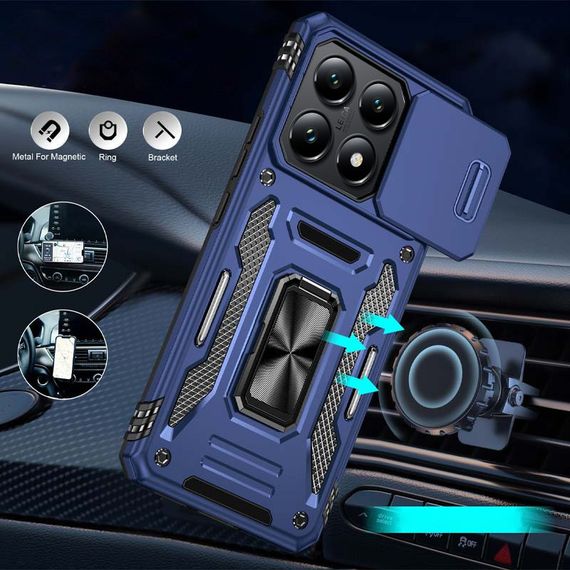 Ударопрочный чехол Camshield Army Ring для Xiaomi 14T Синий / Navy | Зображення 1