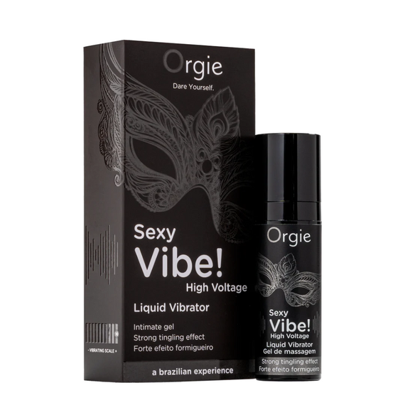 Рідкий вібратор Orgie SEXY VIBE! High Voltage, 15мл (чорний) – Інтенсивний збуджувальний ефект для незабутніх відчуттів | Зображення 1