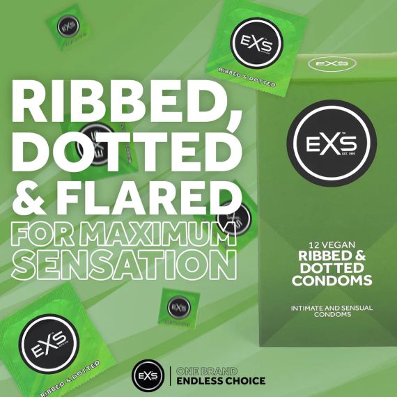 Презерватив - EXS Ribbed And Dotted Condom, 1 шт. | Зображення 1