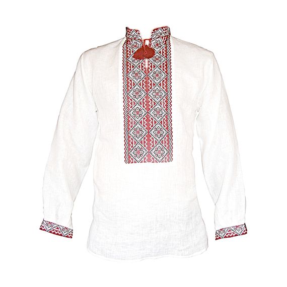 Рубашка Украинская вышиванка 515 цвет белый размер L/XL | Зображення 1