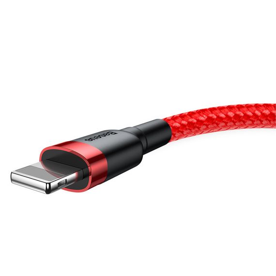 Дата кабель Baseus Cafule Lightning Cable 1.5A (2m) (CALKLF-C) Красный / Черный | Зображення 2