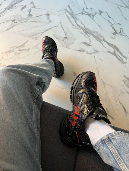 Кросівки Ba1lenc1iagaRunner Graffiti Black Red 12003 | Зображення 7