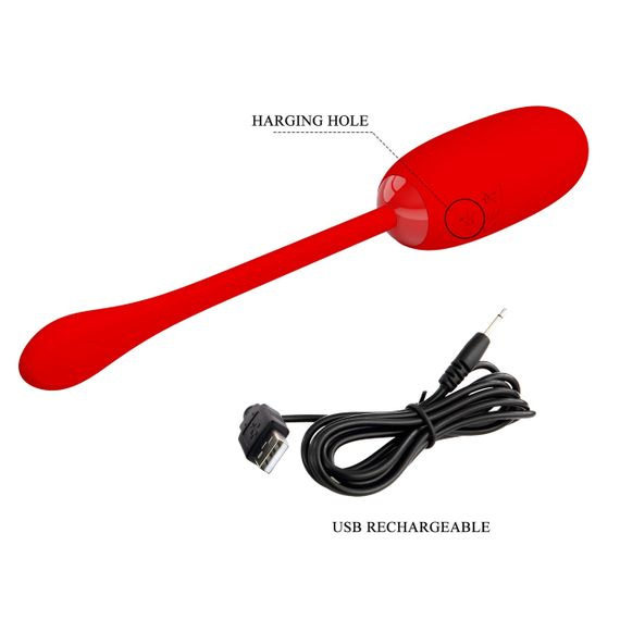 Виброяйцо PRETTY LOVE JULIUS EGG Red 12 function vibrations sexstyle | Зображення 5
