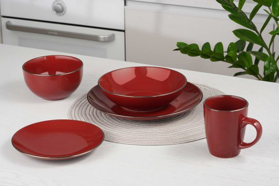 Тарілка ARDESTO Dessert Bagheria, 19 см, Sangria, кераміка (AR2919R) | Зображення 2