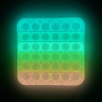 Игровой набор Sibelly антистресс Pop It Square Glow in Dark (SB-PPIT-SQL-GD) - Топ Продаж! | Зображення 10