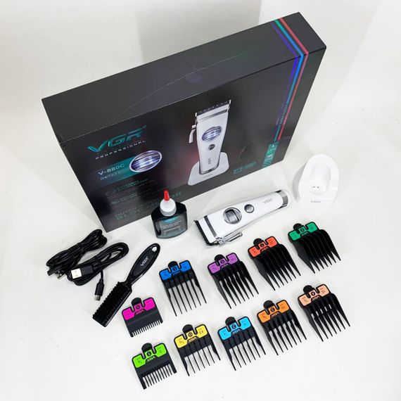 Акумуляторна машинка для стрижки VGR V-880C. Колір: білий | Зображення 4