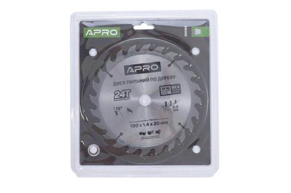 Диск пильный Apro - 190 x 22 мм x 24T (830169) | Зображення 1