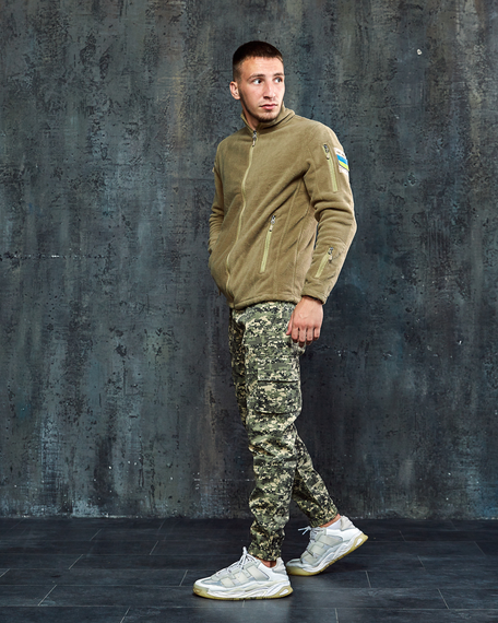 Тактическая флисовая кофта бежевый S M | Зображення 6