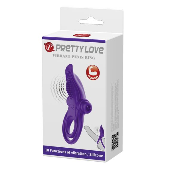 Ерекційне кільце - Pretty Love Vibrant Penis Ring Purple | Зображення 9