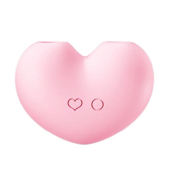 Кліторальний вакуумний стимулятор з язичком BeYourLover Heart у формі серця, рожевий Sex Aura | Зображення 1