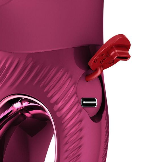 Вибратор-кролик Fun Factory MISS BI Wine Red, 2 независимых мотора, диаметр 4,2 см Sex Aura | Зображення 5