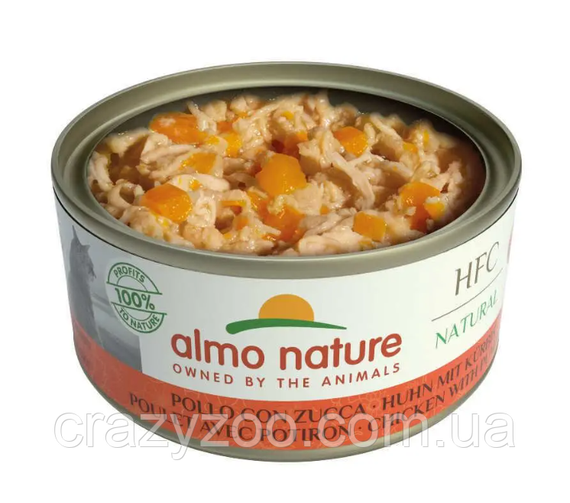 Влажный корм для котов Almo Nature HFC Chicken Pumpkin с курицей и тыквой 70 г 5034H | Зображення 1